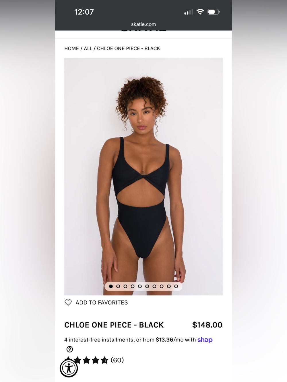 Skatie Black Cutout One-Piece Swimsuit
